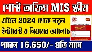 পোস্ট অফিস MIS স্কিম 2024  Post Office Monthly Income Scheme Details & Interest Rate 2024 