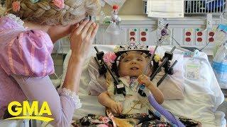 23-month-old girl gets surprise Disney princess send-off after 6-week hospital stay  GMA Digital