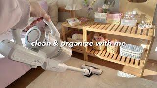 clean & organize with me 🫧  aesthetic and relaxing room refresh 