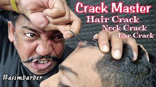 Asim Barber Magical Hair Cracking Head Massage For Your Relaxation ASMR  Loud Hair Cracking