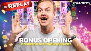 🟥REPLAY NOW OPENING 109 STRONG BONUSES  13 SUPERS 