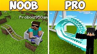 NOOB vs PRO EPIC ROLLER COASTER BUILD CHALLENGE with @ProBoiz95