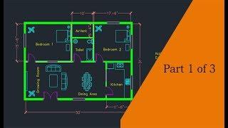 Making a simple floor plan in AutoCAD Part 1 of 3