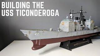 1350 Scale USS Ticonderoga CG-47 AEGIS Cruiser Full Build Video