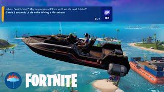 Catch 3 Seconds of air while driving a Motorboat - No Sweat Summer Quests Fortnite