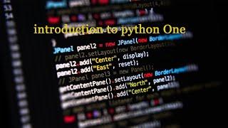 1  Introduction To Python One