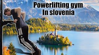 Training in a slovenian powerlifting gym