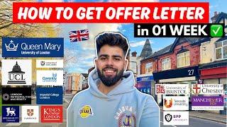 How to get Offer Letter QUICKLY from UK UNIVERSITY TIPS to Help you get UK OFFER LETTER in a Week