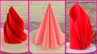 3 NAPKIN FOLD IDEAS   How to fold a Napkin