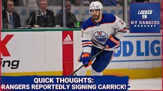 Quick thoughts Rangers to sign Sam Carrick for three years at $1 million per season