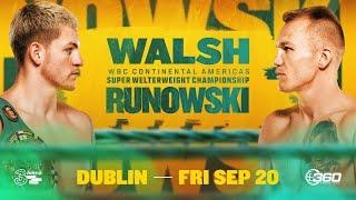 Walsh vs Runowski - September 20th  Fight Promo