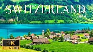 FLYING OVER SWITZERLAND 4K UHD - Relaxing Music With Amazing Natural Film For Stress Relief