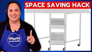 Folding Craft Table Space Saving HACK Double Workspace Easy