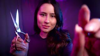 ASMR Plucking negative energies for sleep  hand movements scissors massage mouth sounds