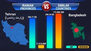 If Iranian provinces were countries by GDP