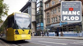 Metrolink Manchester  Trams in the City Centre 4K60fps