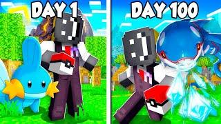 I Spent 100 Days In WATER TYPE ONLY Pixelmon Minecraft