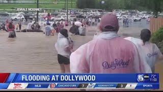 Heavy rains cause flash flooding at Dollywood one injury reported