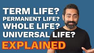 Different Types Of Life Insurance Explained  Term Life Whole Life Universal Life Variable Life