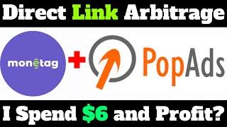 Monetag ad Network Direct Link Arbitrage I Spend $6 and Profit?  Monetag+Popads