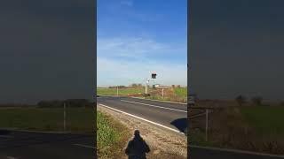 Železniční přejezd MšenoKanina - 27.10.2022  Czech railroad crossing M96 CLC #shorts #6