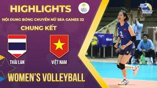 HIGHLIGHTS I Thailand vs Vietnam   Gold Medal Match  Womens Volleyball - SEA Games 32