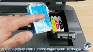 Epson Stylus DX4050 How to ChangeReplace Ink Cartridges