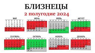 БЛИЗНЕЦЫ2 полугодие 2024 г. Таро прогноз - гороскоп июль августсентябрьоктябрьноябрьдекабрь