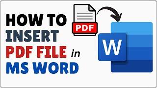 How to Insert PDF File in Word  Add PDF to a Word Document