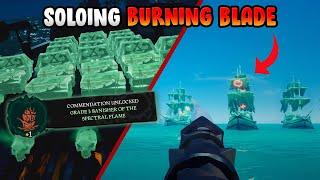 Sea of Thieves Update  How to SOLO the BURNING BLADE FLEET A solo Guide