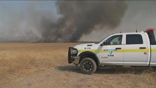 Brush fire breaks out near solar farm southeast of Kuna