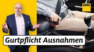 Anschnallen muss man sich immer - ODER?  ADAC  Recht? Logisch