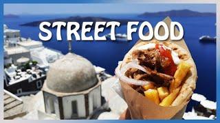 Santorini’s Best STREET FOOD + Masterclass on how to order a Souvlaki