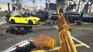 GTA 5 - Franklins FIRST PERSON Five Star Rampage Epic Police Chase