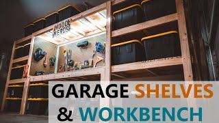 DIY Garage Shelves  Shelf  Workbench  Storage  industrial