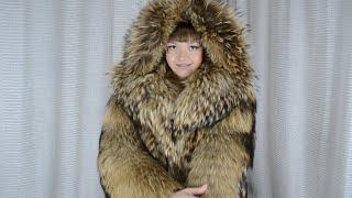Fur coat raccoon hoodie  FursBerry furs shop ebay sale  Fur love
