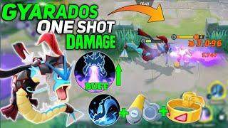 22 kills Gyarados New One Shot Damage build for Dragon breath Best build ever  Pokemon unite