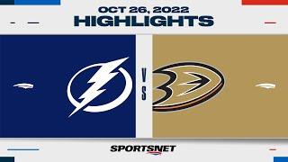 NHL Highlights  Lightning vs. Ducks - October 26 2022