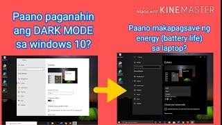 How to enable dark mode in windows 10  laptop   paano i dark mode ang laptop #darkmodewindows10