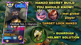 NEW HANZO GUARDIAN HELMET BUILD TRICKS  Only 10% hanzo users know this - MLBB