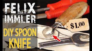 From an old Wrench into a Spoon Carving Knife Scorp    Hand Tool Transformation for everyone