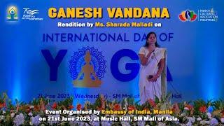 Mesmerizing Rendition of Ganesh Vandana by Sharada Malladi at International Day of Yoga in Manila