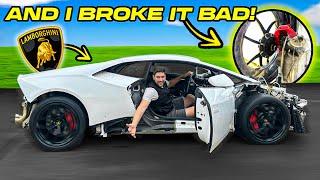 FIRST DRIVE OF MY WRECKED LAMBORGHINI HURACAN... ENDS BAD...