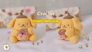 Crochet Popompurin Sanrio character P1#sanrio #pompompurin #handmade #crochet #diy