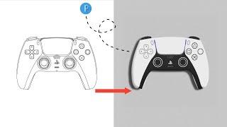 Controler Vector illustration drawing in pixellab  pixellab tutorial