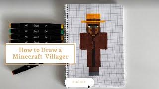 Малюнки по клітинках How to Draw Minecraft Villager #pixels #drawing @Glibshe #howtodraw #minecraft