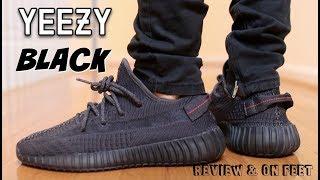 WORTH THE HYPE ? YEEZY 350 V2 BLACK STATIC REVIEW & ON FEET