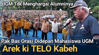 LUCU.. PAK BASUKI MENTERI PUPR ALUMNI UGM PIDATO DIDEPAN MAHASISWA UGM BOCAH2 IKI ANCENE TELO