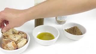 Zaatar condiment dip with olive oil - the traditional relish of zaatar in the Middle East