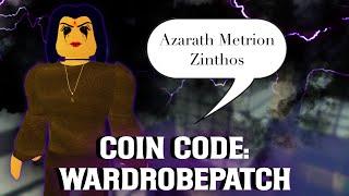 RAVENWARDROBE GAMEPLAY + COIN CODE  HEROES ONLINE WORLD ROBLOX